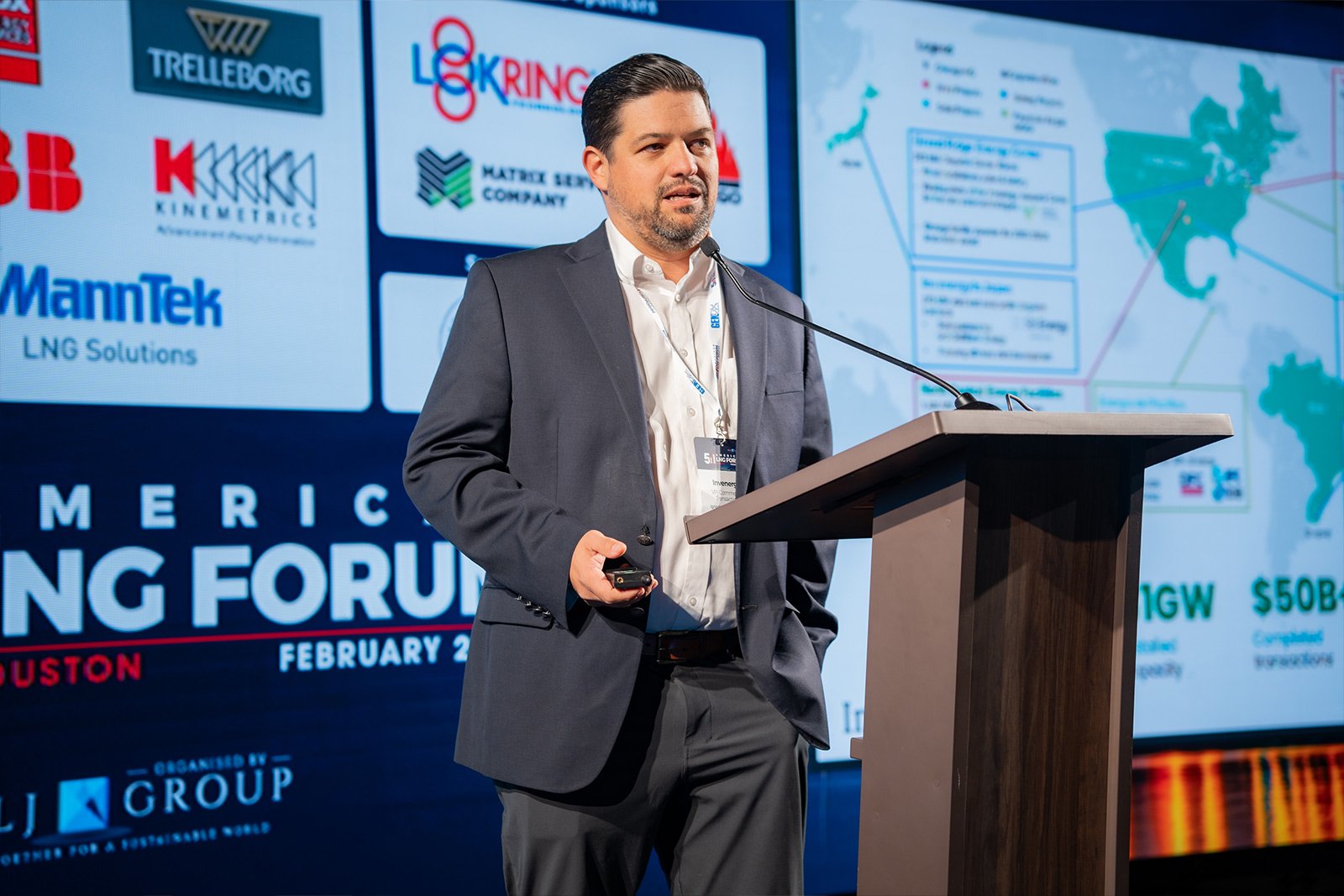 Invenergy Ignacio Castro Foulkes speaks at the lng conference